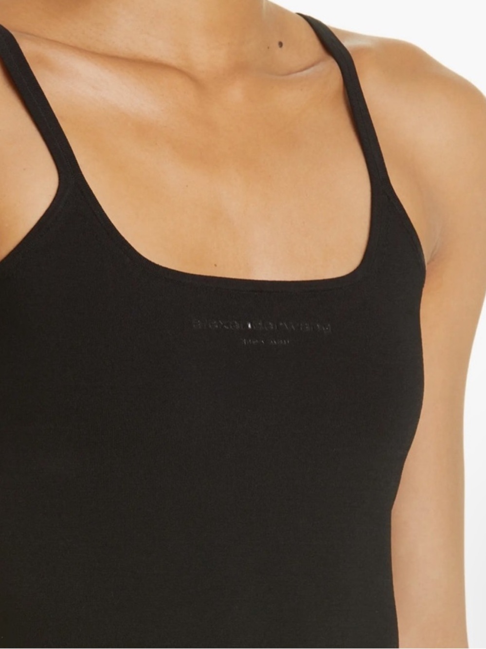 NWT Alexander Wang Scoop Neck Tank Printed High Density Logo - Picture 5 of 15